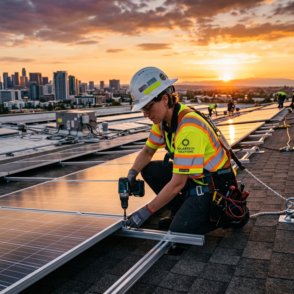 Instalação de painéis solares
